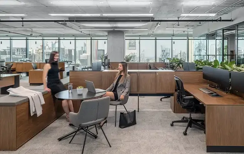 A bright, modern office interior